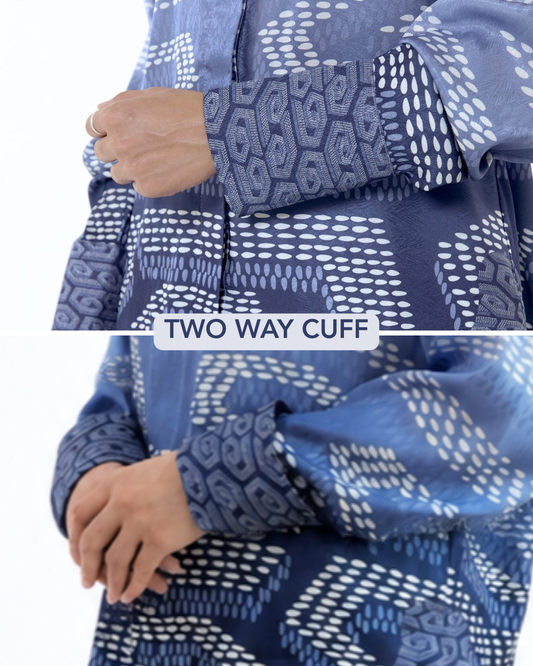 NIRA DAILY BLOUSE - BLUE OMBRE