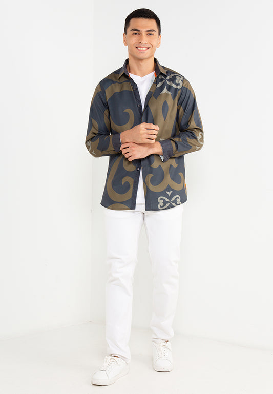 APAI LONG SLEEVES SHIRT - BROWN