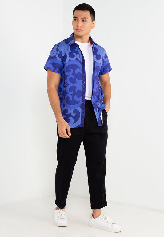 APAI SHORT SLEEVES SHIRT - BLUE