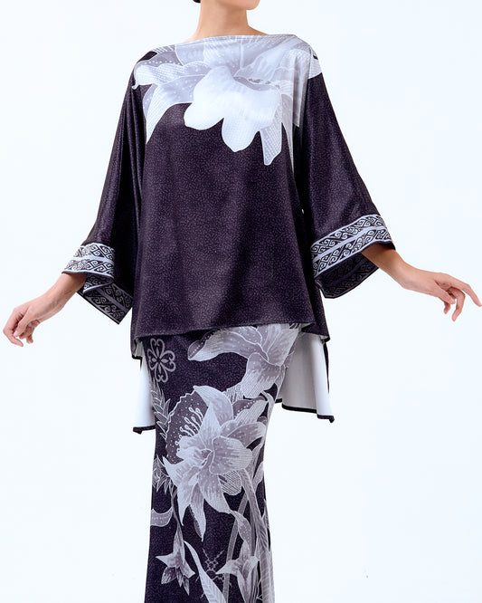 HENNY HI-LO KURUNG SET - Black (Pre-Order)