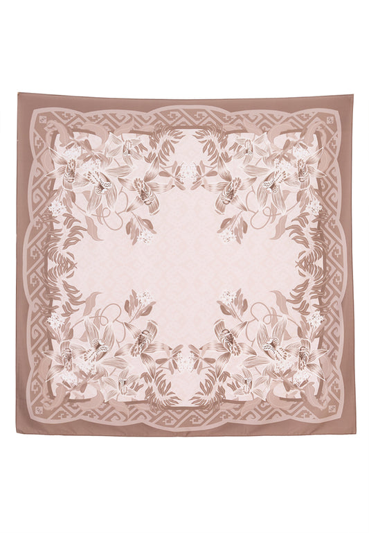 Angela Scarf - Light Brown Monochrome