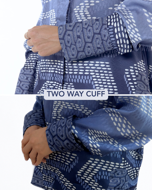 NIRA DAILY BLOUSE - BLUE OMBRE