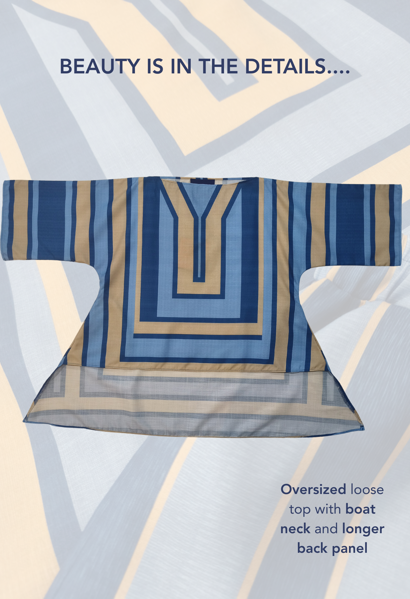 LINEN HI-LOW TOP - Blue (Top Only!)