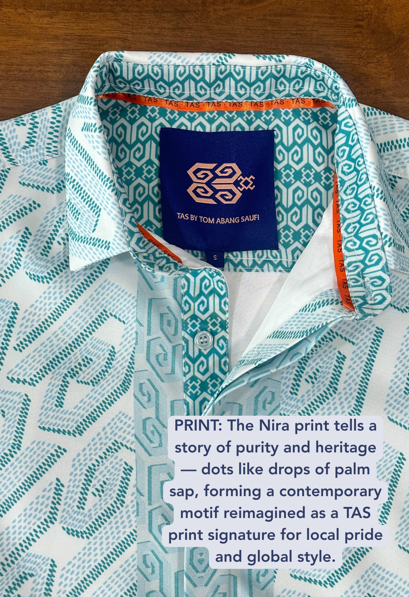 NIRA LONG SLEEVE SHIRT - Aqua Mint