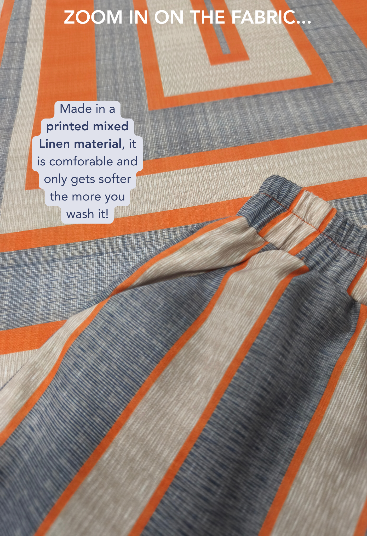 LINEN HI-LOW TOP - Orange (Top Only!)