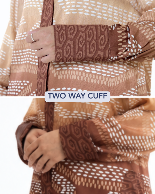 NIRA DAILY BLOUSE - BROWN OMBRE