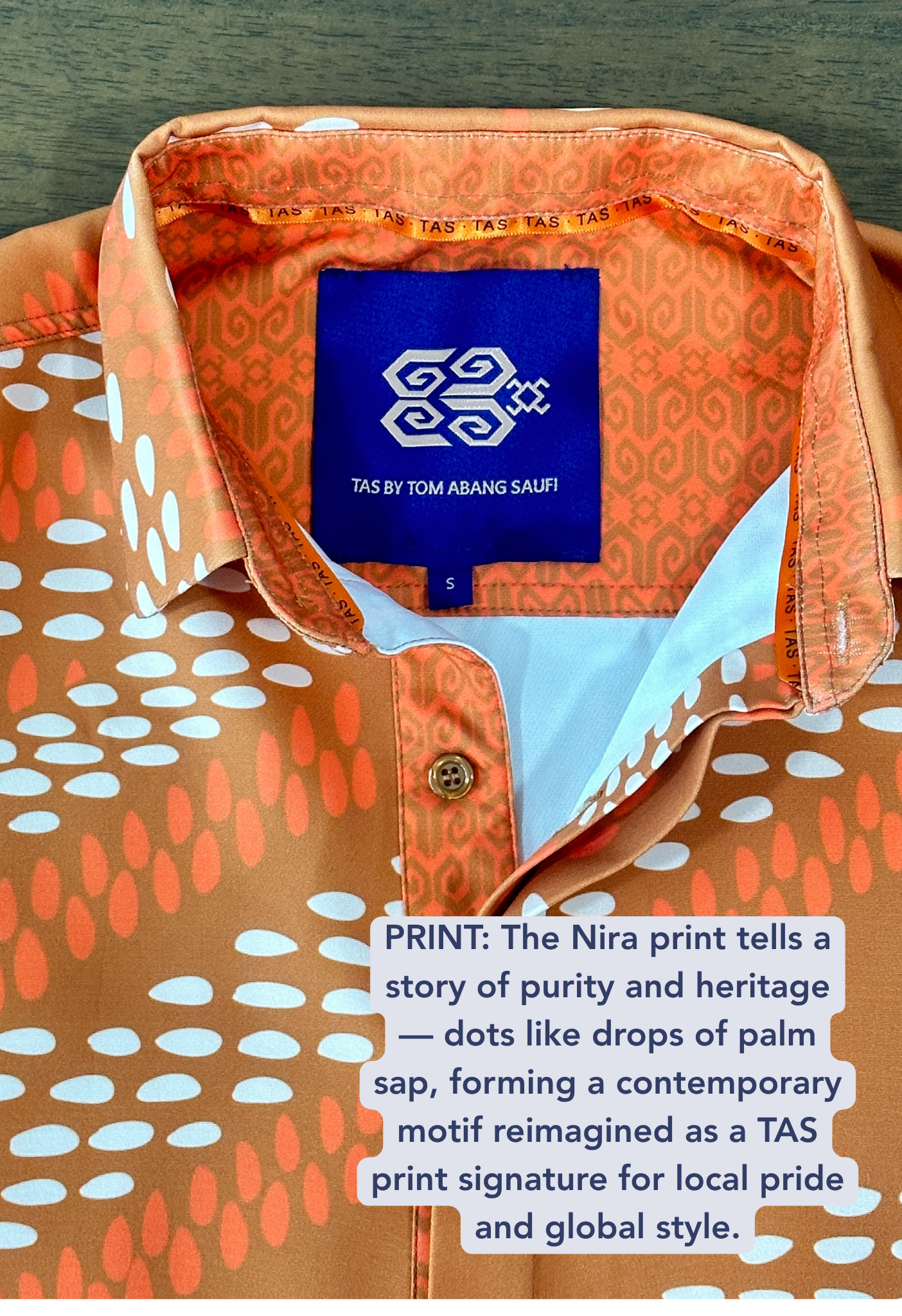 NIRA LONG SLEEVE SHIRT - Amber Orange