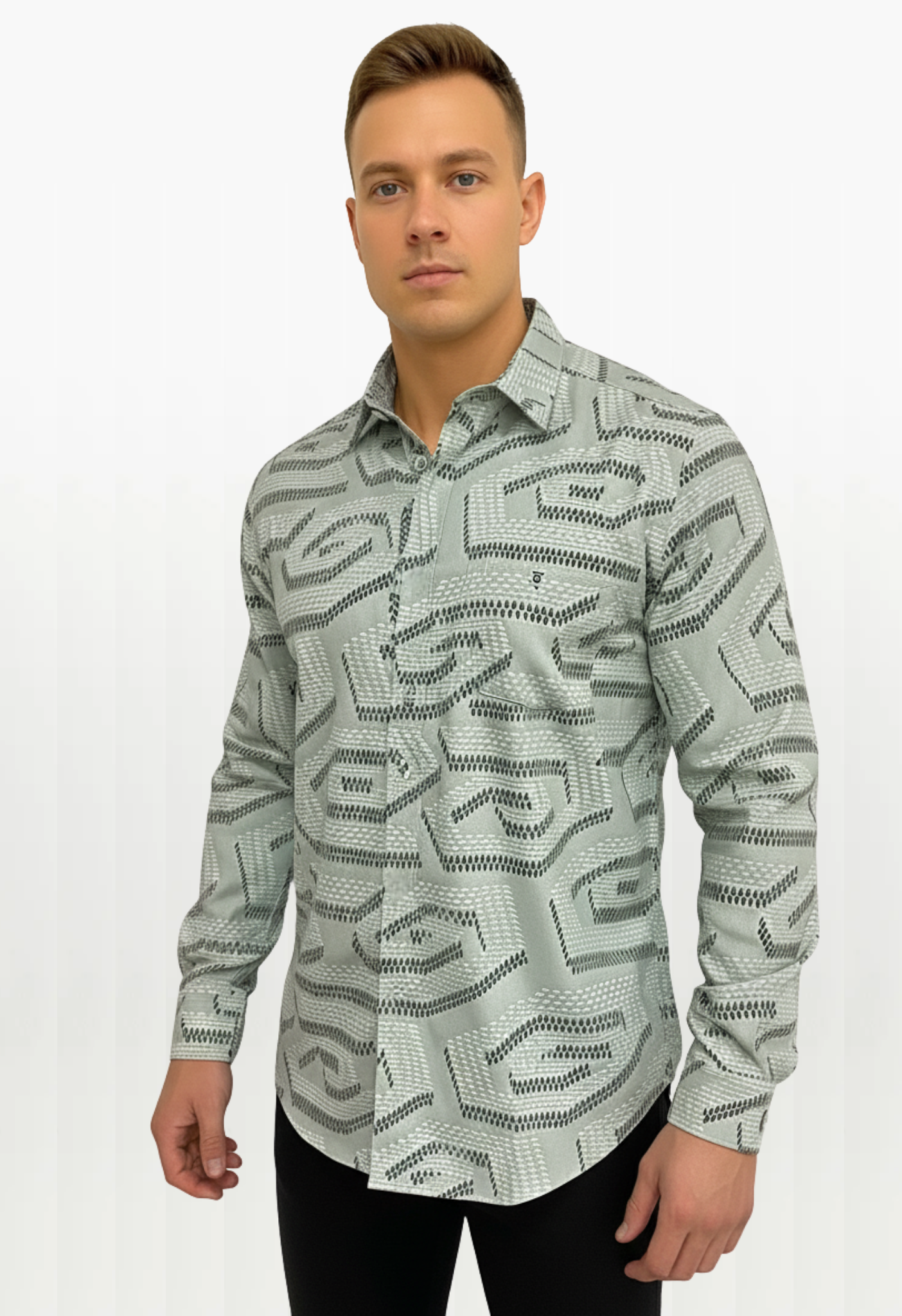 NIRA LONG SLEEVE SHIRT - Mist Green