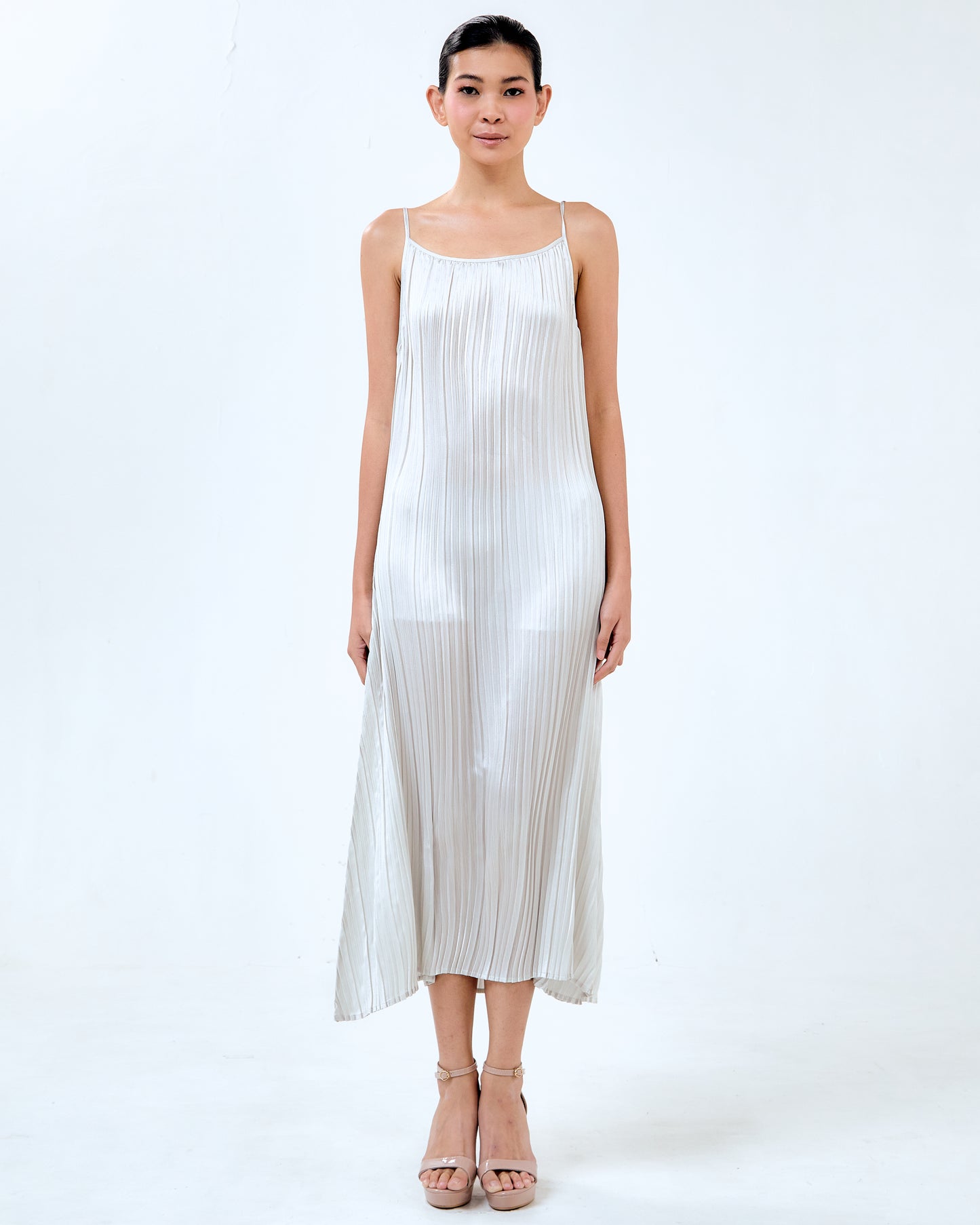 ABU IKAT WAVE TOP WITH PLEATED SLIP DRESS - Blue (Pre-Order)