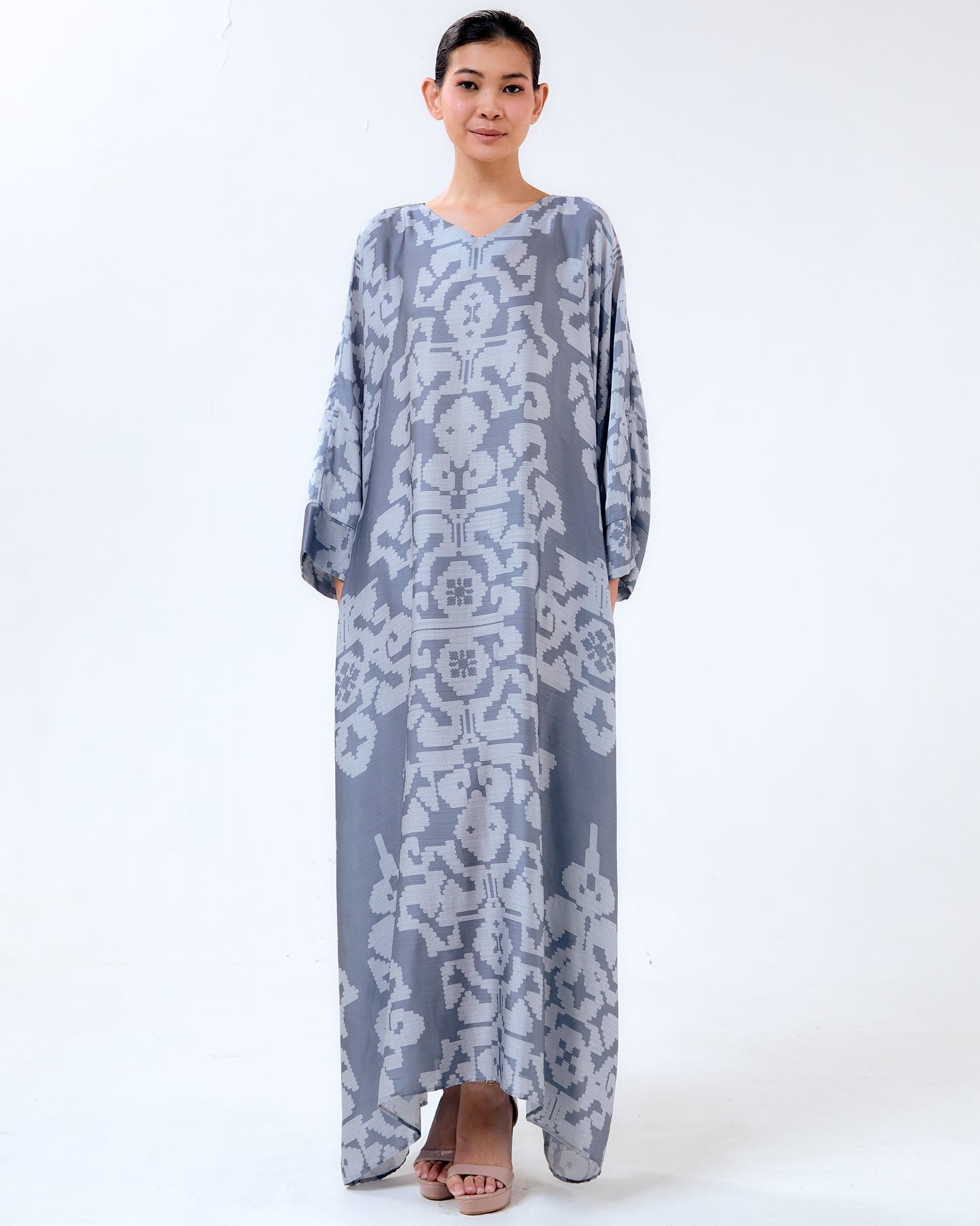 ABU KAFTAN WITH STRINGS - Grey (Pre-Order)