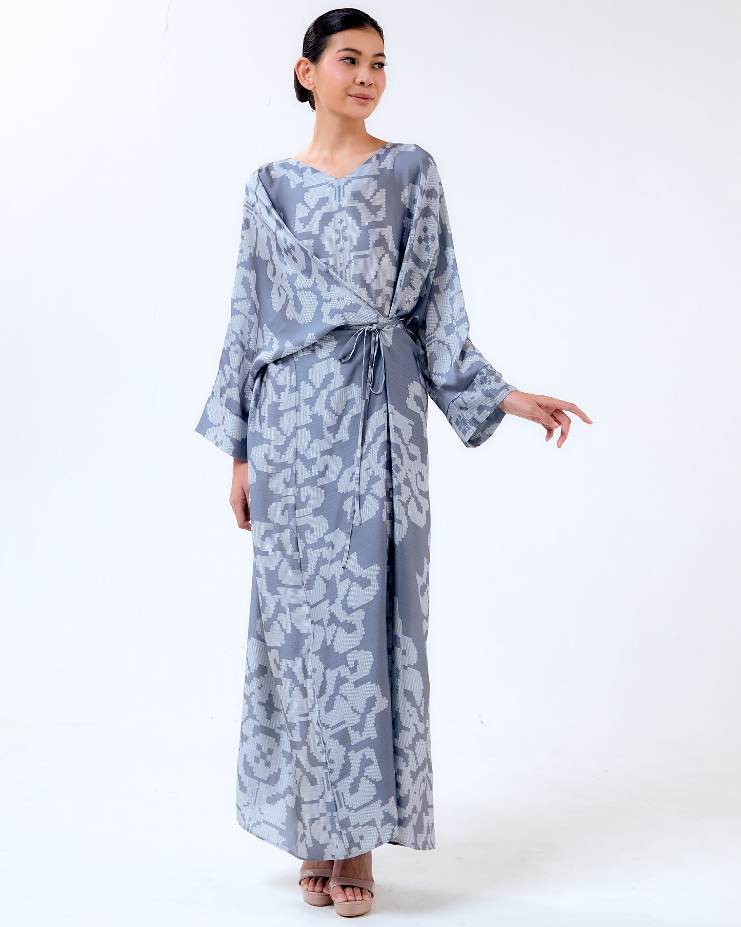 ABU KAFTAN WITH STRINGS - Grey (Pre-Order)