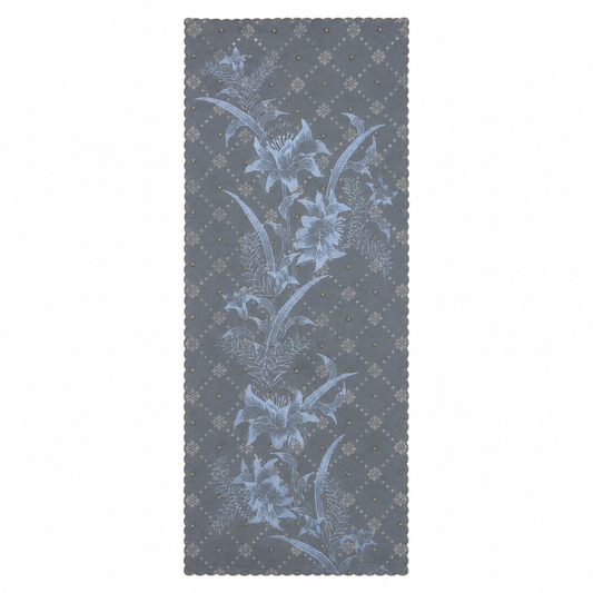 Seri Selendang Floral (Crystal & Embroidery) - Black