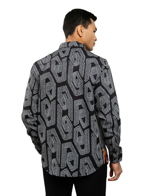NIRA LONG SLEEVE SHIRT - Ink Black