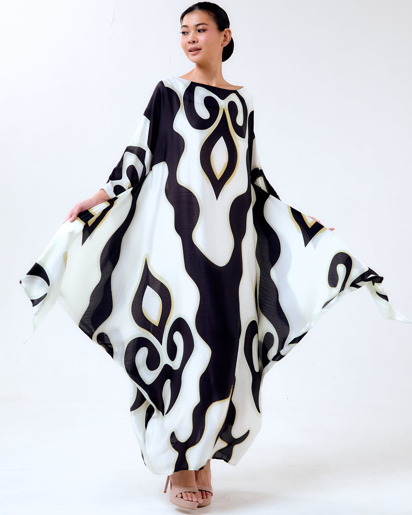 FREDDIE SIDE TIE KAFTAN - Black (Pre-Order)