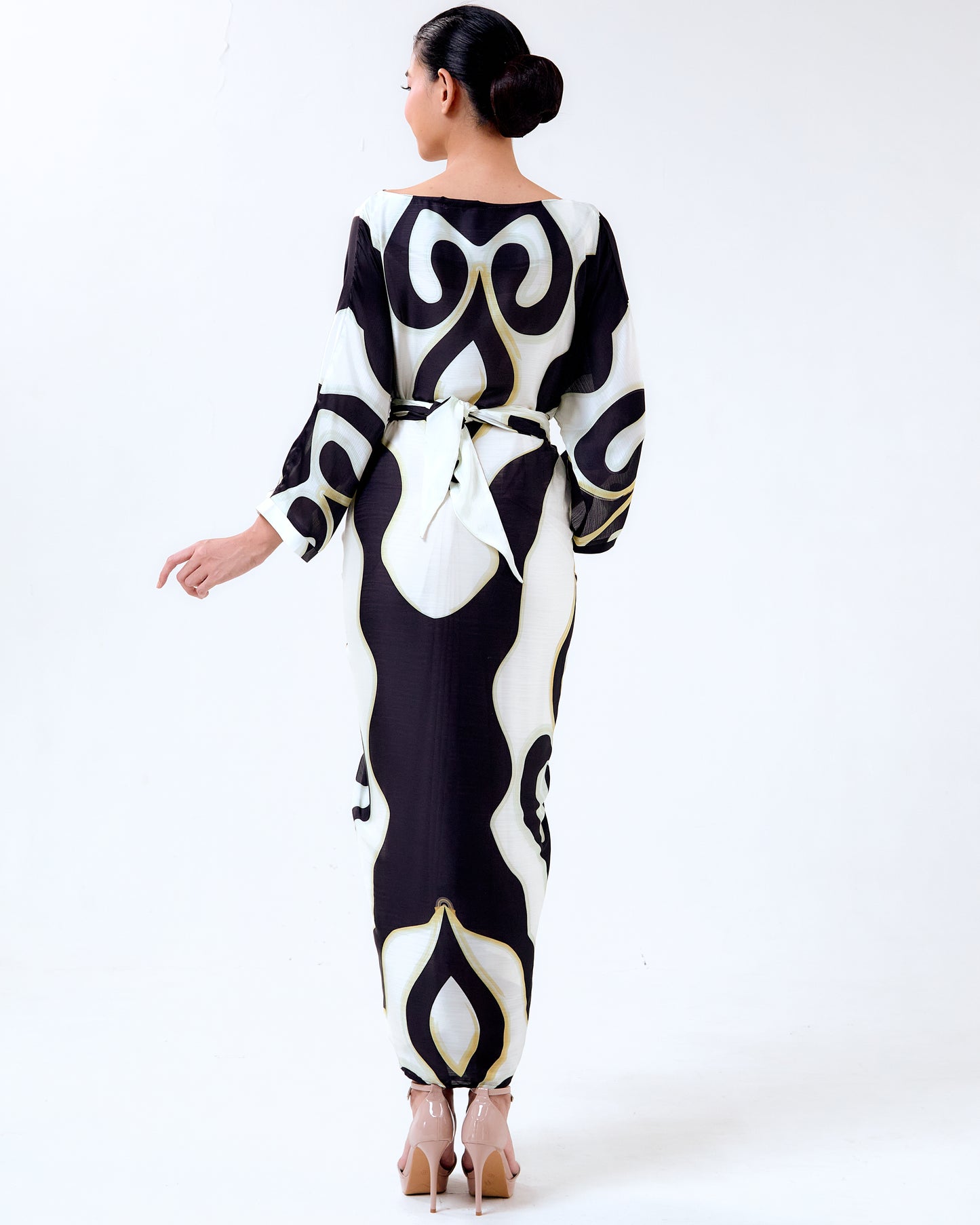 FREDDIE SIDE TIE KAFTAN - Black (Pre-Order)