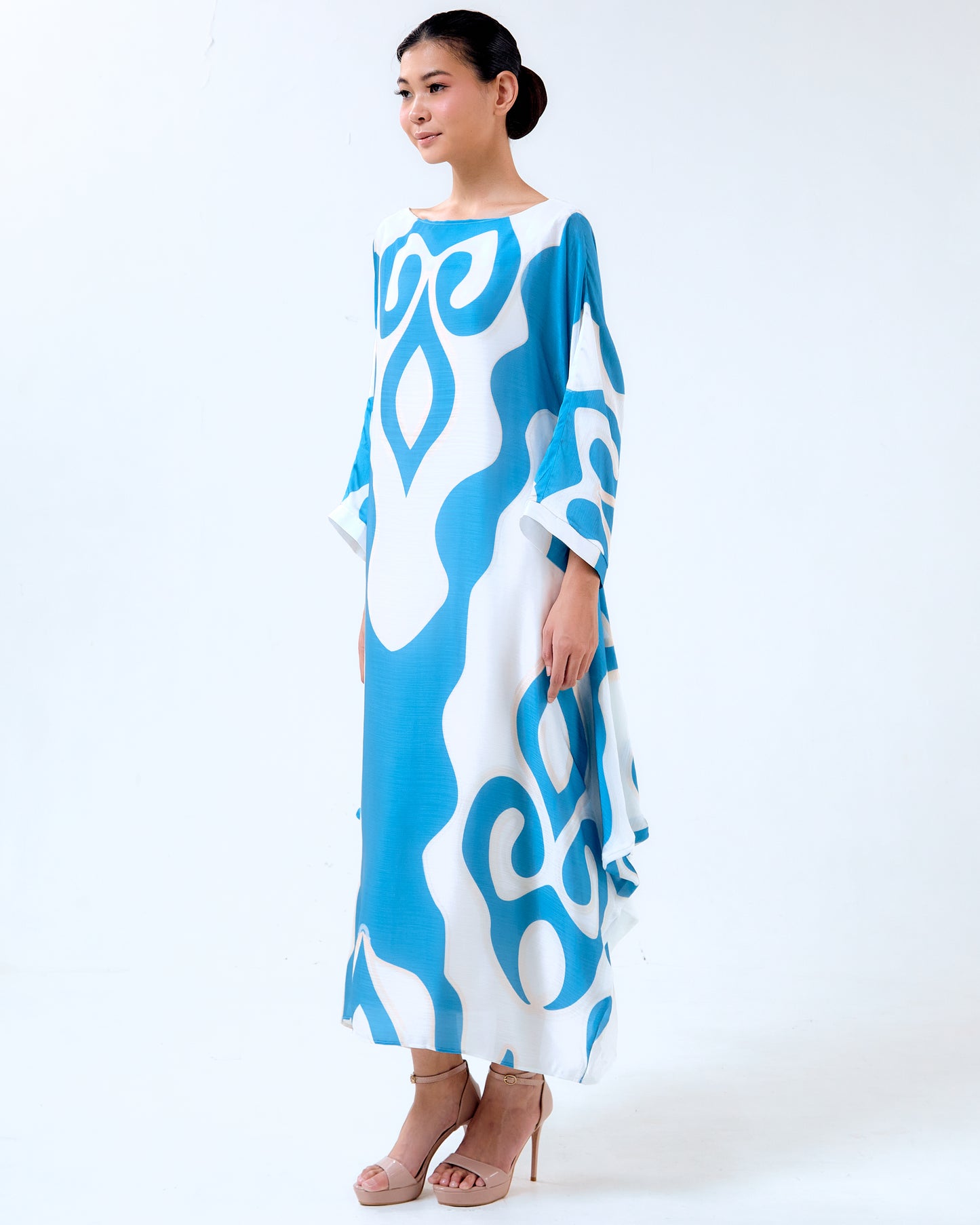 FREDDIE SIDE TIE KAFTAN - Blue (Pre-Order)