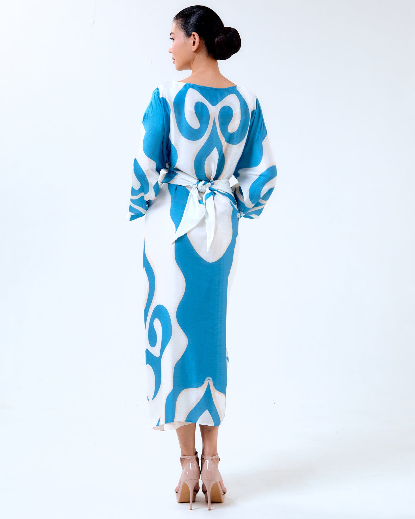 FREDDIE SIDE TIE KAFTAN - Blue (Pre-Order)