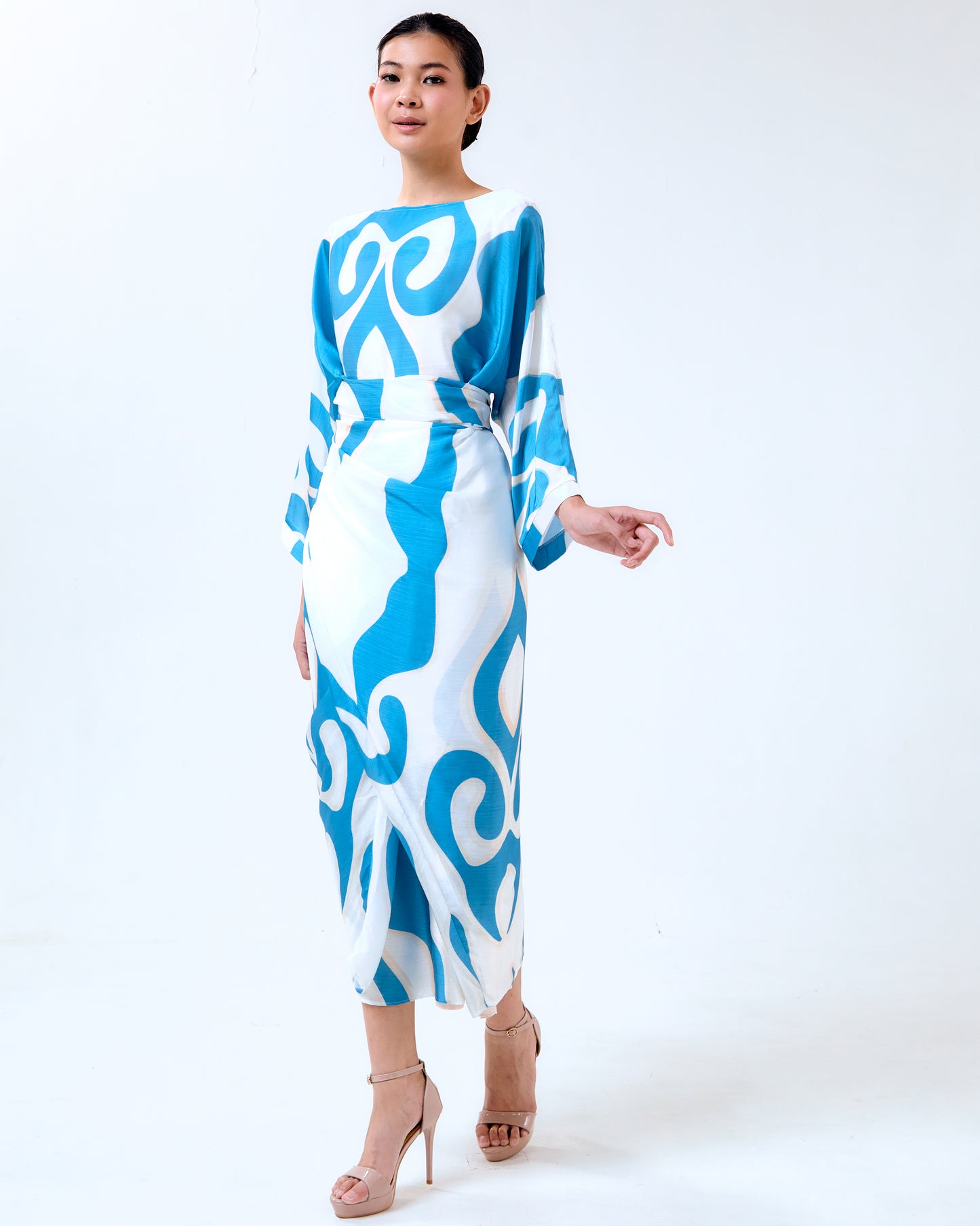 FREDDIE SIDE TIE KAFTAN - Blue (Pre-Order)
