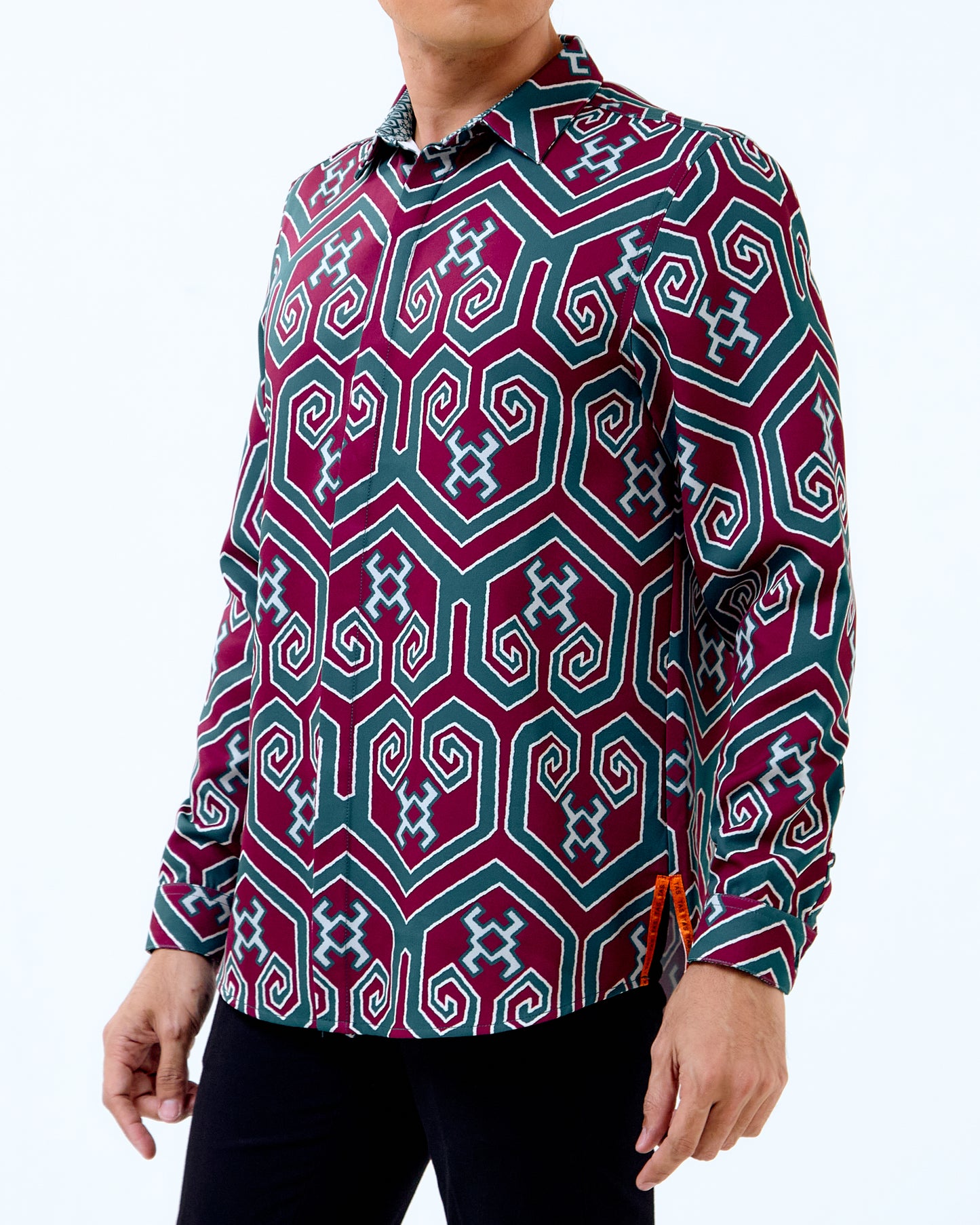 MELA LONG SLEEVES SHIRT - Green/Purple (Pre-Order)