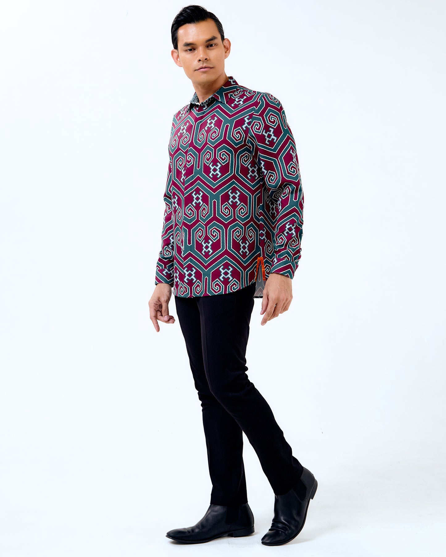 MELA LONG SLEEVES SHIRT - Green/Purple (Pre-Order)