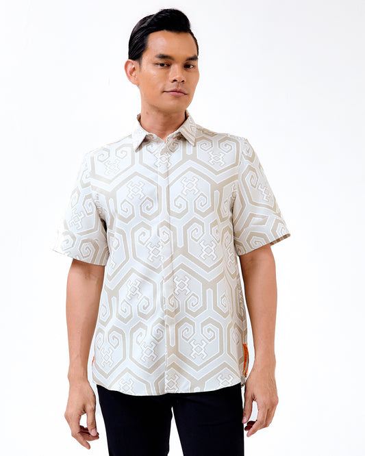MELA SHORT SLEEVES SHIRT - Beige (Pre-Order)