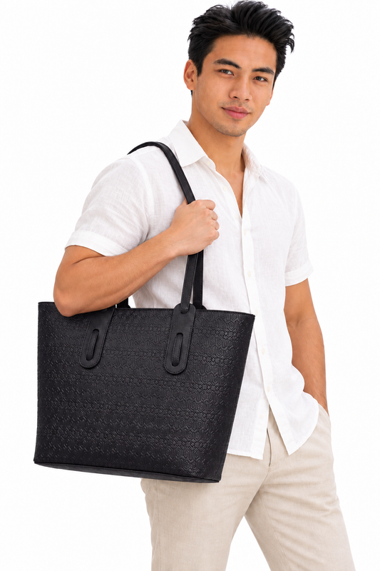 THE HERITAGE TOTE - LUXE BLACK (PRE-ORDER)