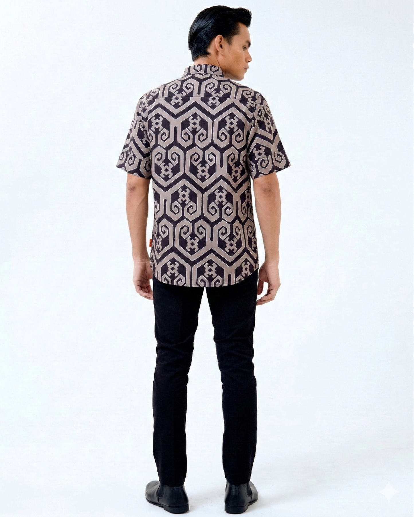 MELA SHORT SLEEVE SHIRT - Black/Taupe