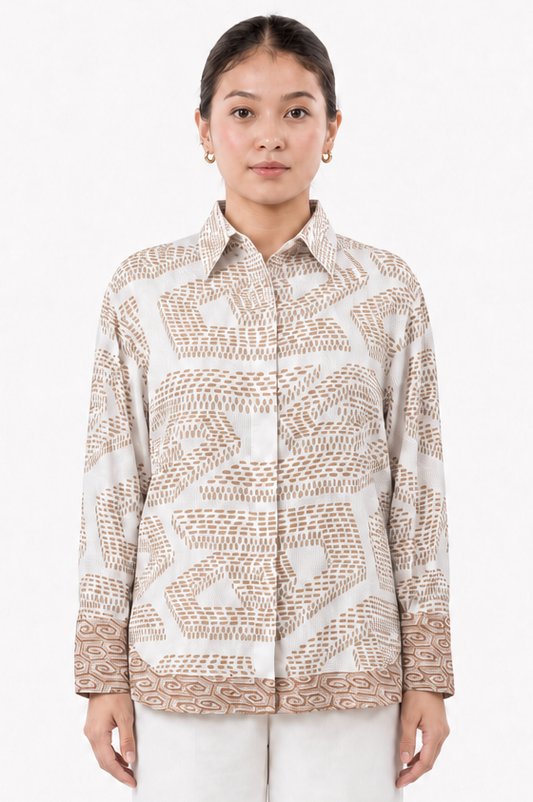NIRA DAILY BLOUSE - BEIGE