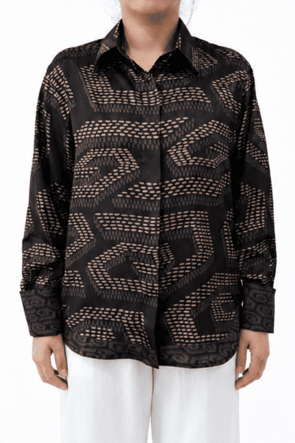 NIRA DAILY BLOUSE - BLACK