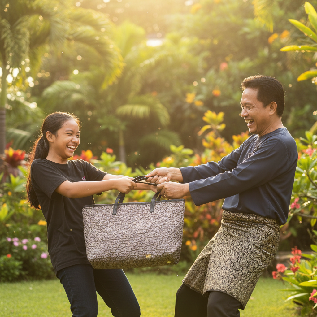 THE NIRA TOTE - BLACK BROWN