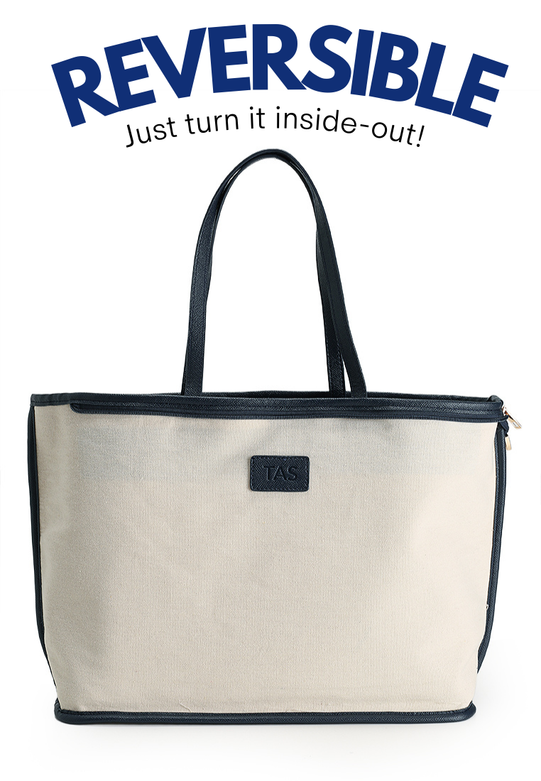 THE NIRA TOTE - SLATE BLUE