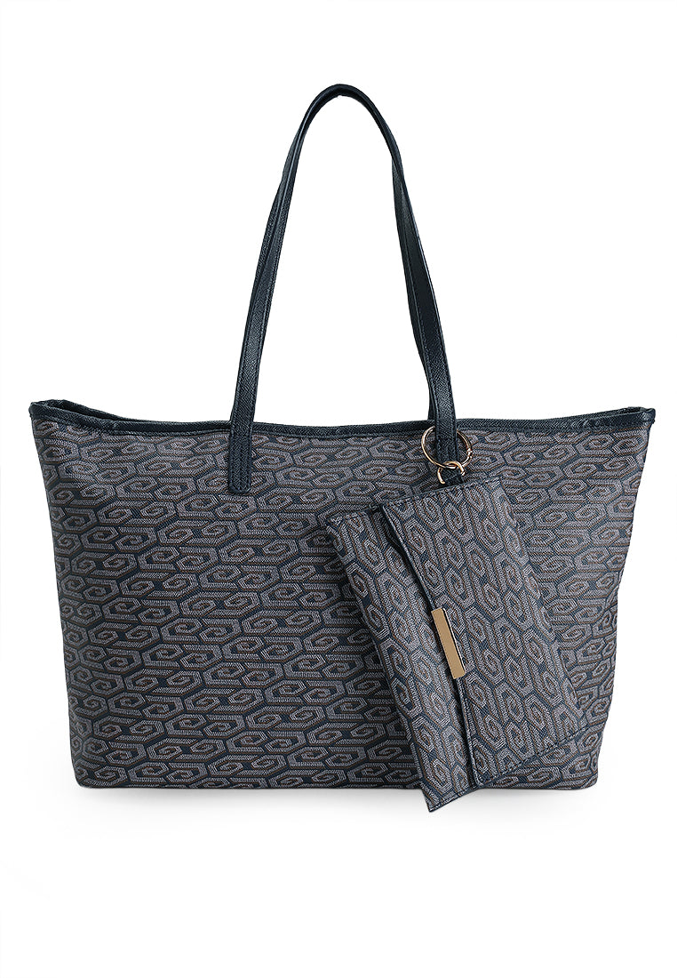 THE NIRA TOTE - SLATE BLUE