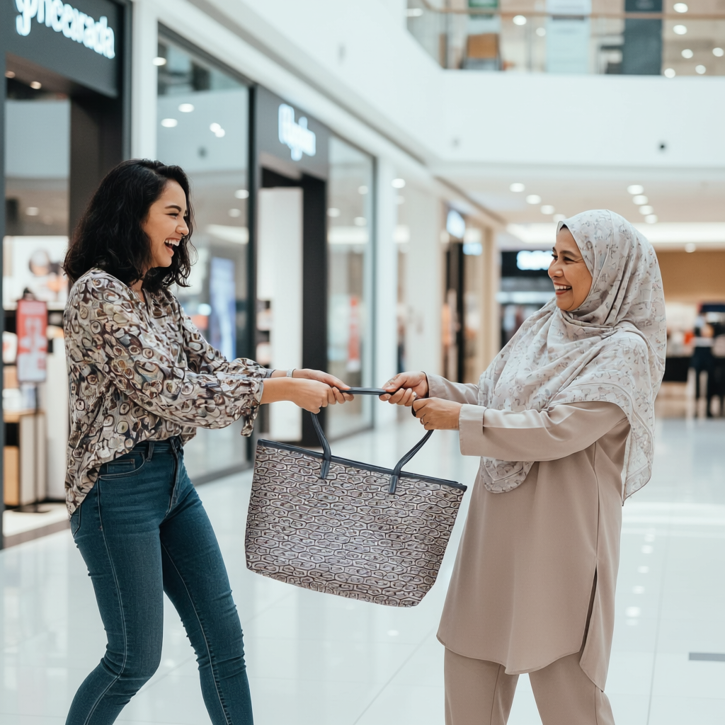 THE NIRA TOTE - SLATE BLUE