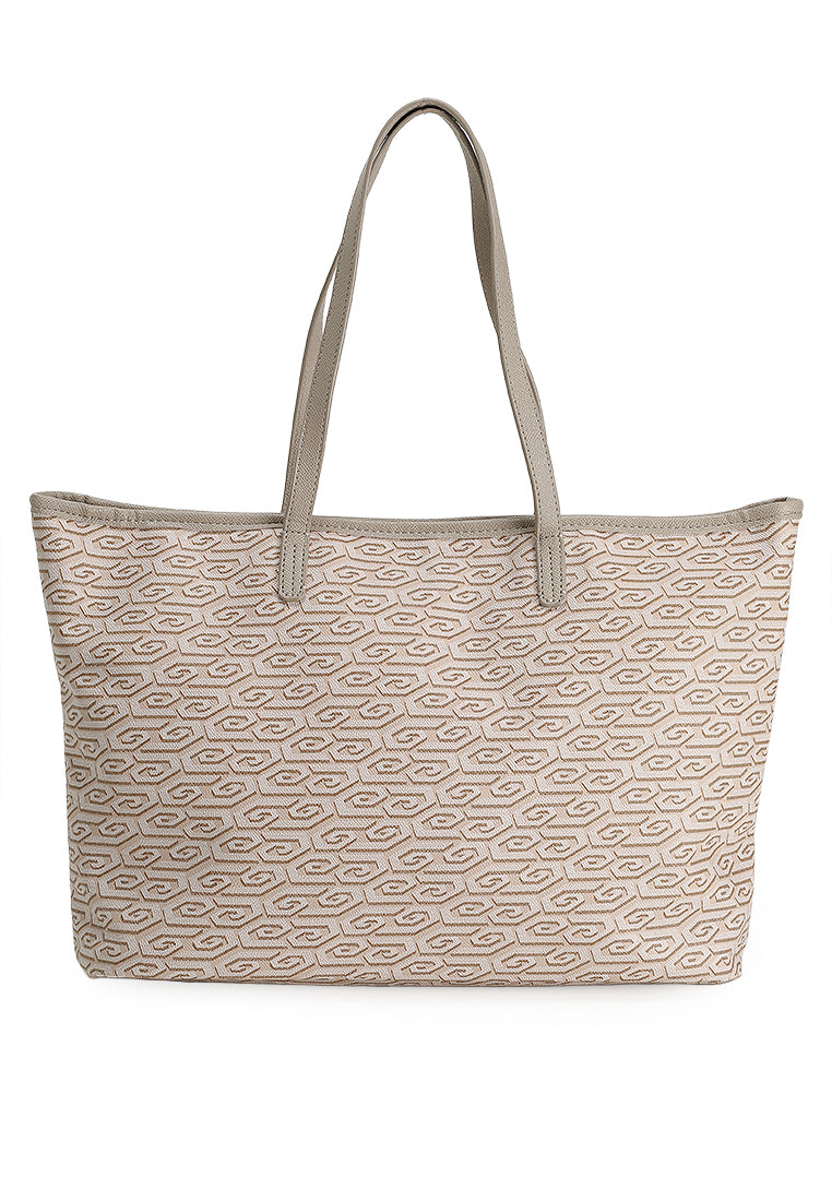 THE NIRA TOTE - IVORY TAUPE