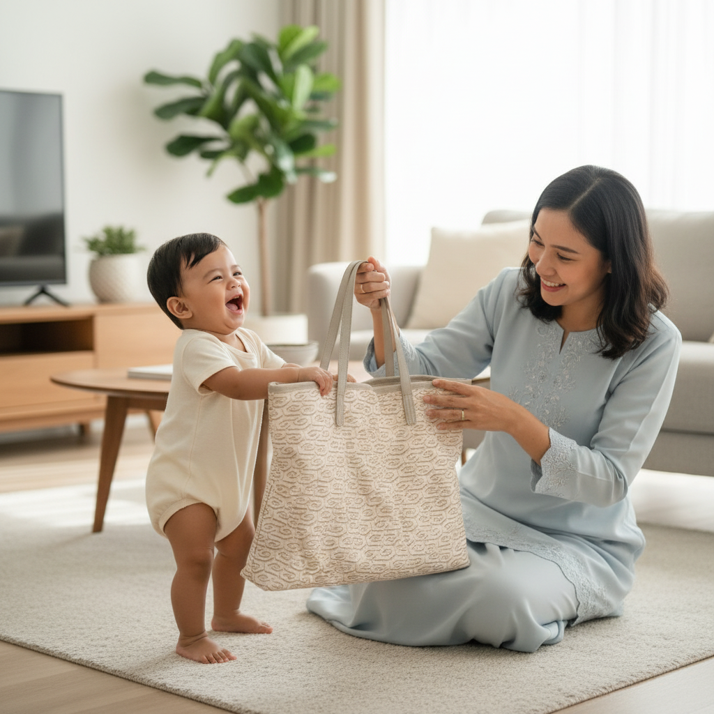 THE NIRA TOTE - IVORY TAUPE
