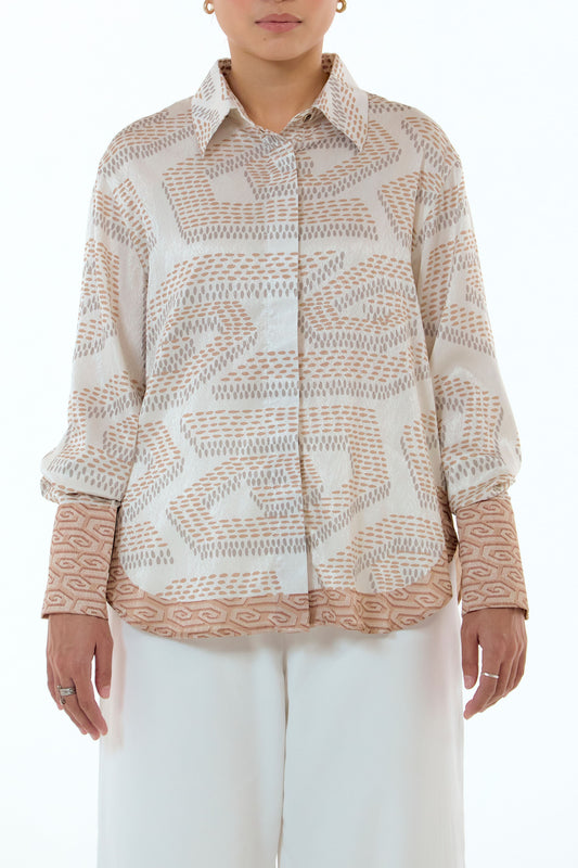 NIRA DAILY BLOUSE - BEIGE