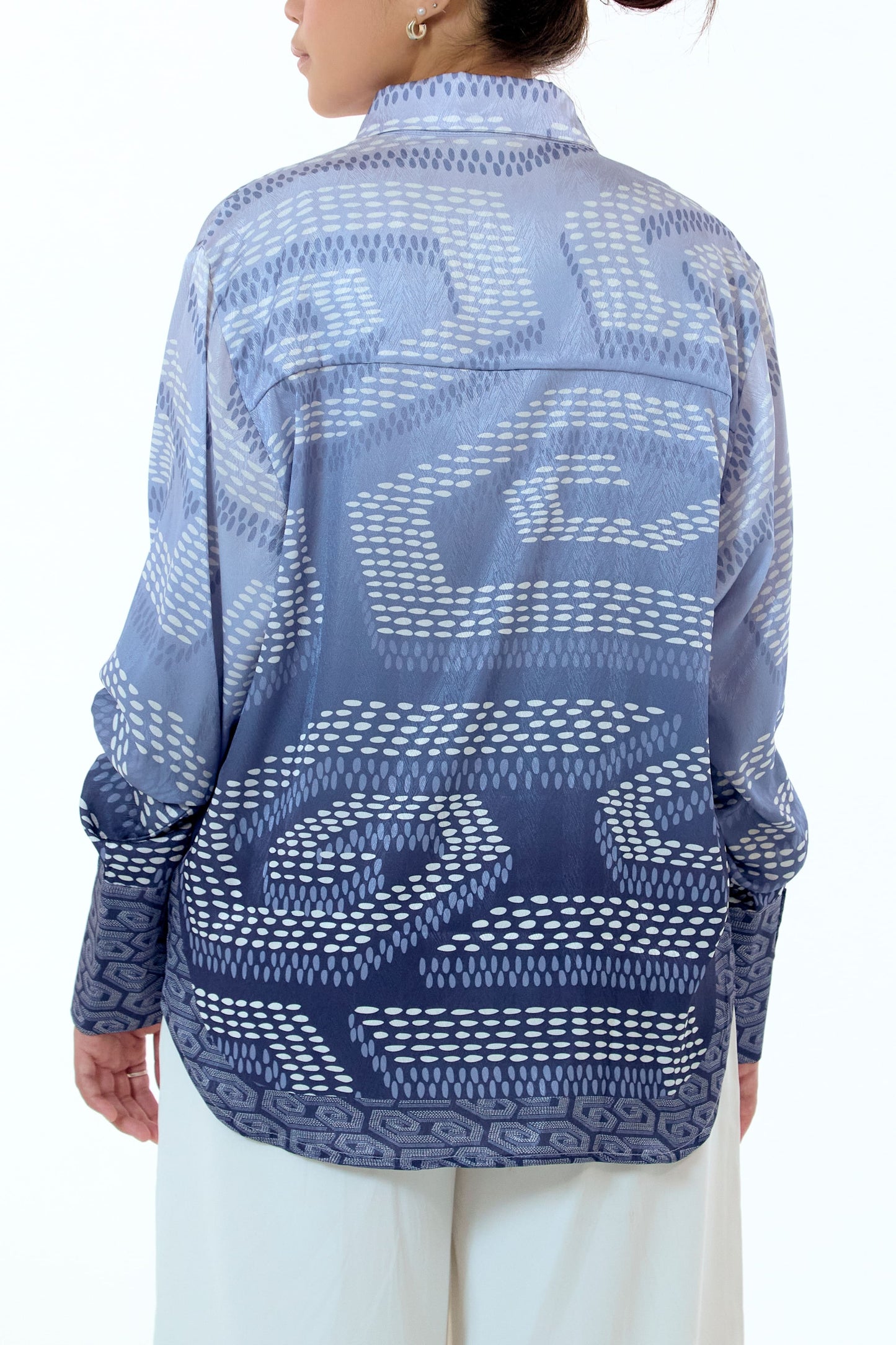 NIRA DAILY BLOUSE - BLUE OMBRE