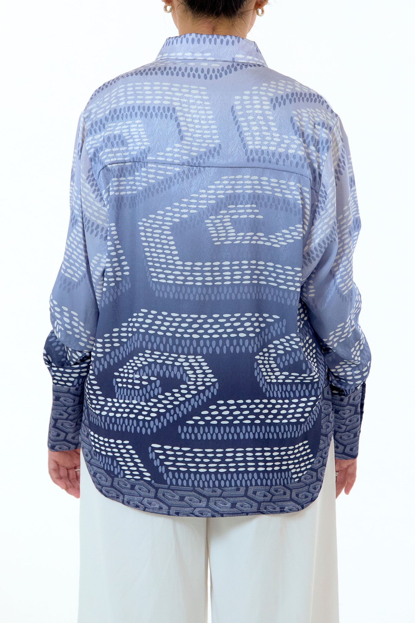 NIRA DAILY BLOUSE - BLUE OMBRE
