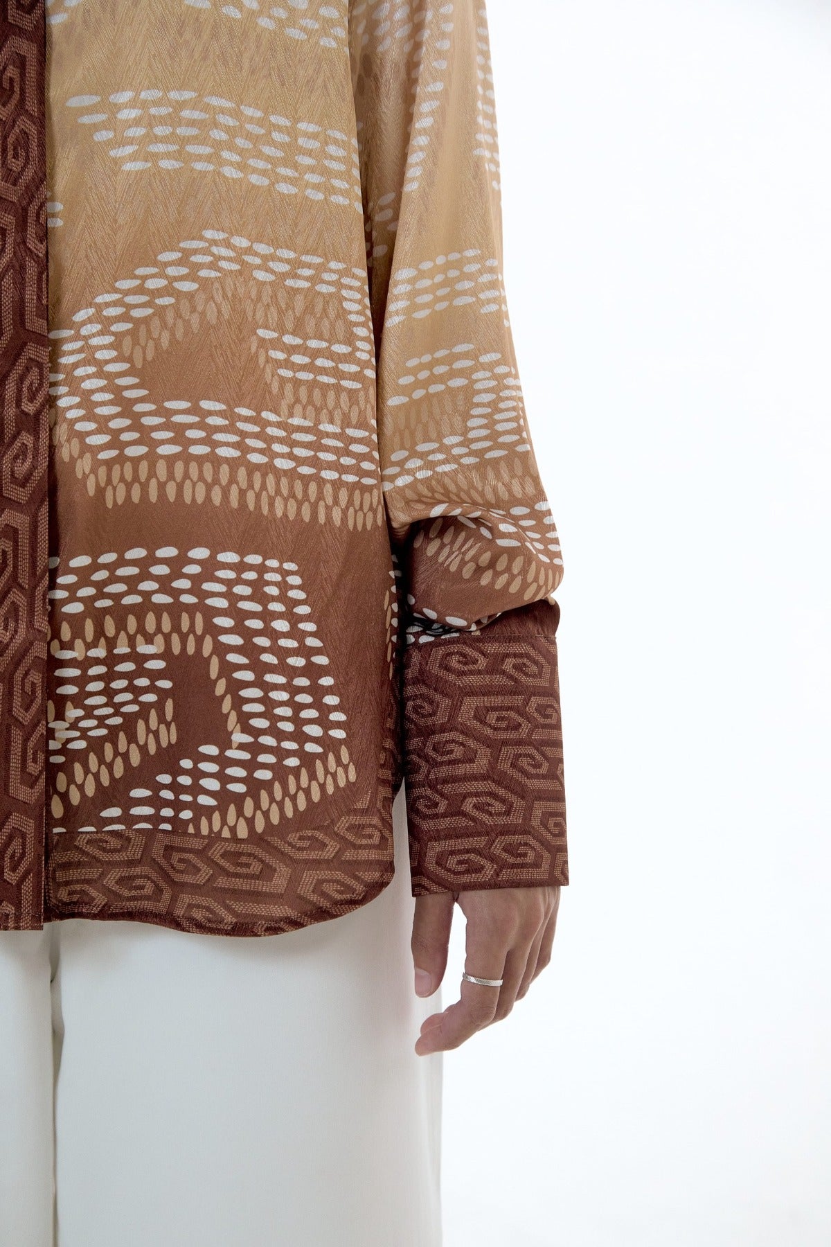 NIRA DAILY BLOUSE - BROWN OMBRE