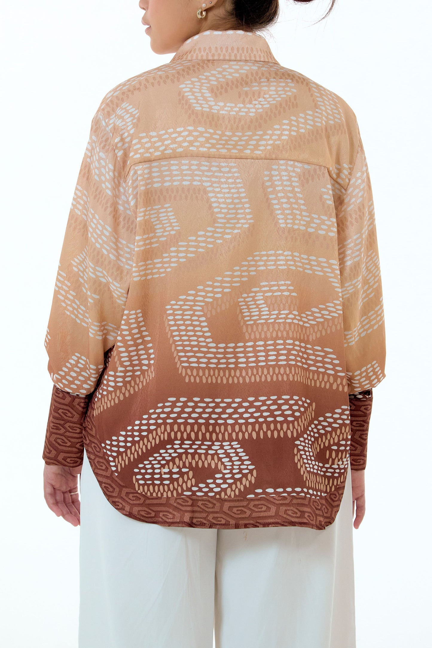 NIRA DAILY BLOUSE - BROWN OMBRE