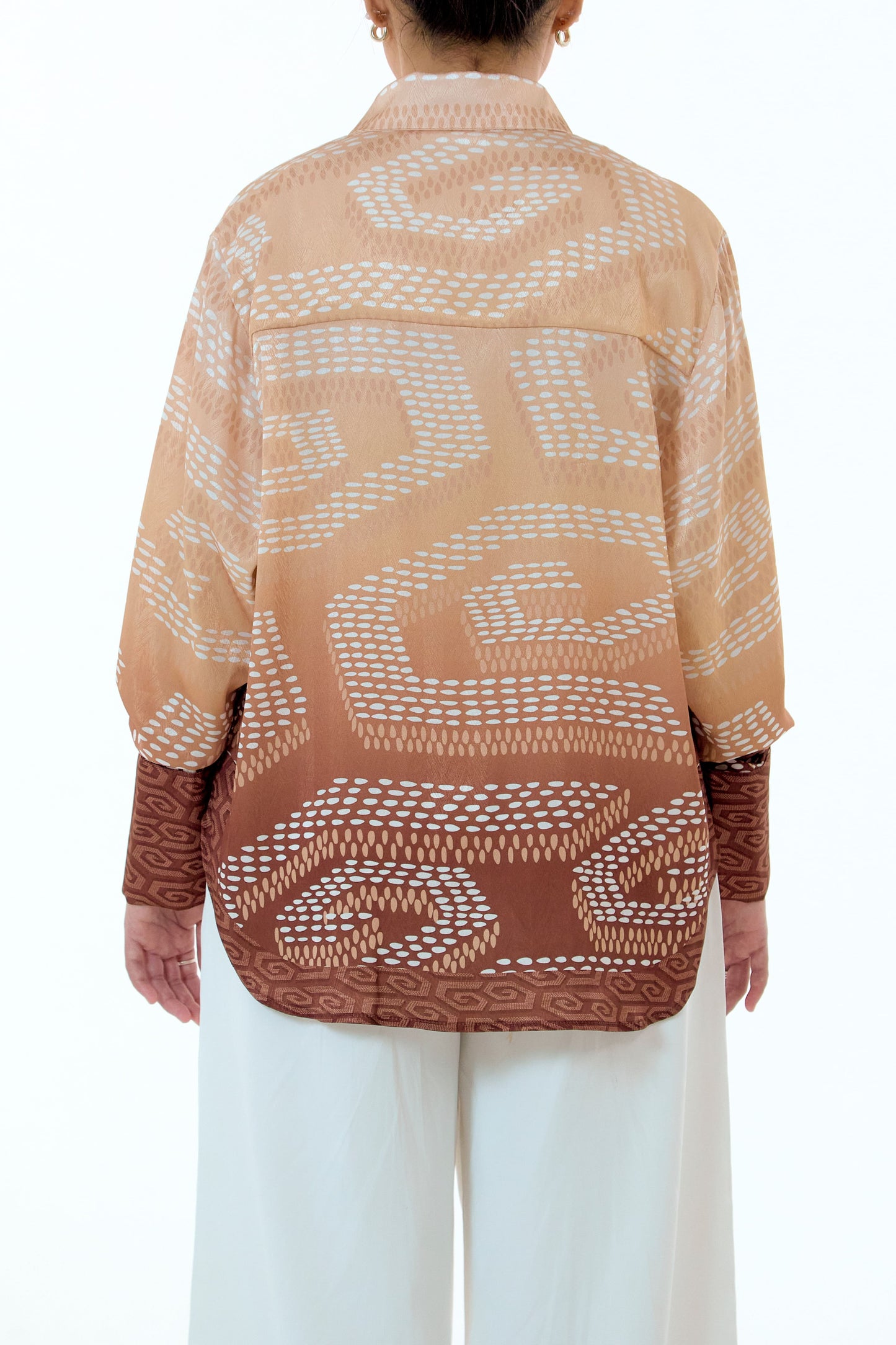 NIRA DAILY BLOUSE - BROWN OMBRE