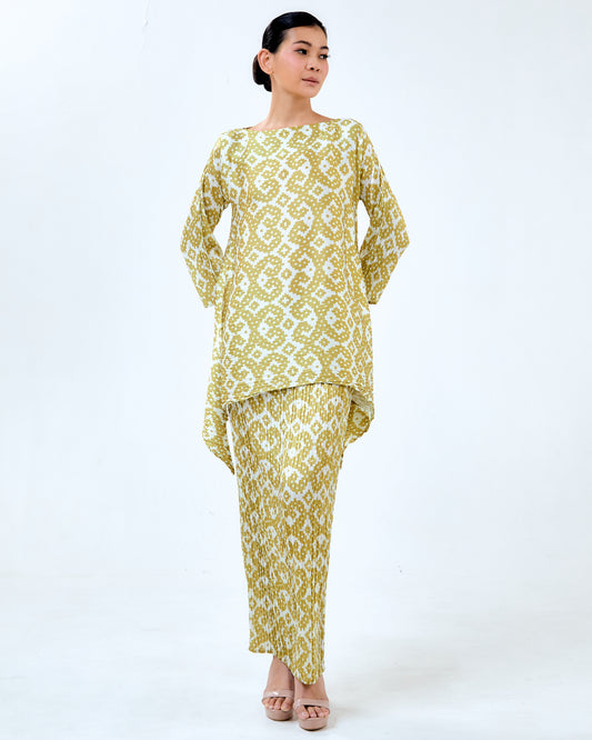 SAND PLEATED KURUNG SET - Gold (Pre-Order)