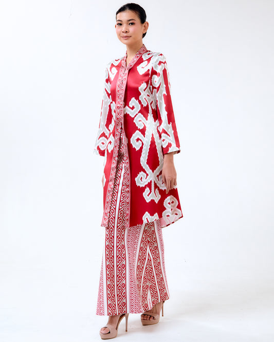 SANDY LONG KEBAYA SET - Red (Pre-Order)