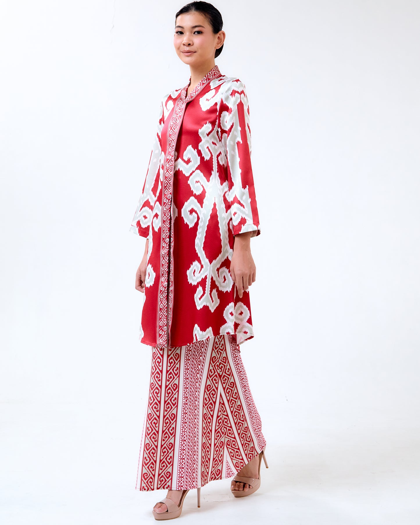 SANDY LONG KEBAYA SET - Red (Pre-Order)