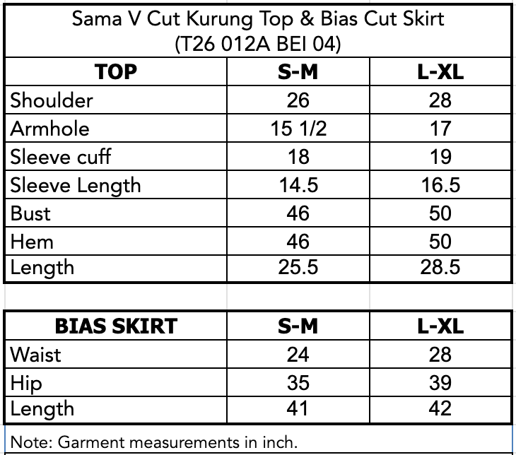 SAMA KURUNG - Beige (Pre-Order)