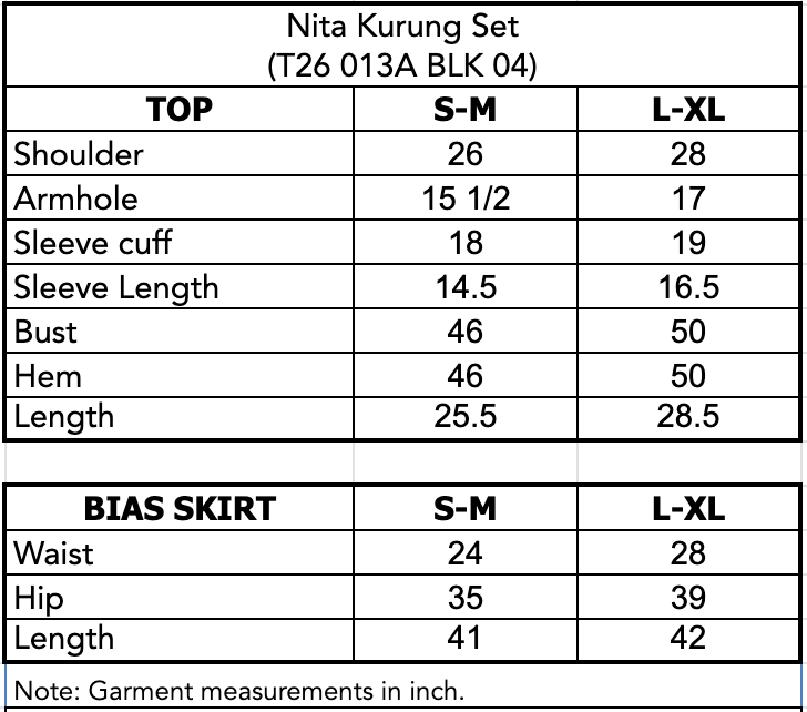 NITA KURUNG - Black/Gold (Pre-Order)