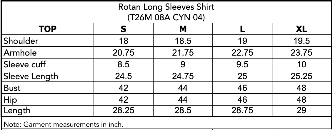 ROTAN LONG SLEEVES SHIRT - Light Blue (Pre-Order)