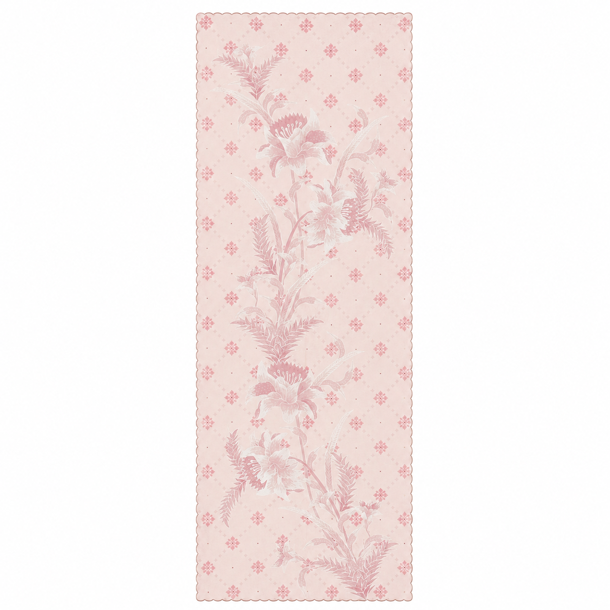 Seri Selendang Floral (Crystal)- Dusty Pink