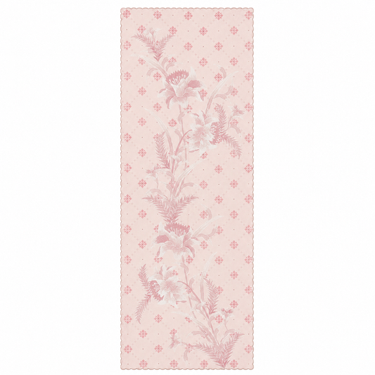 Seri Selendang Floral (Crystal)- Dusty Pink