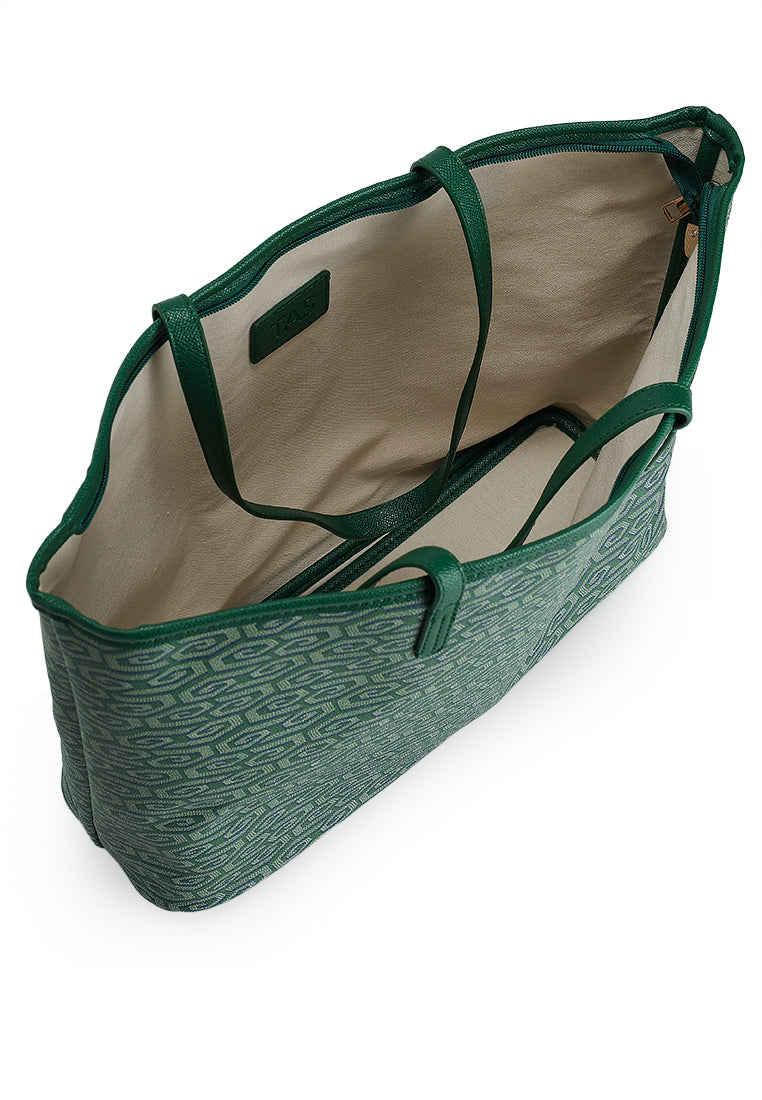 THE NIRA TOTE - PINE GREEN [REJECT]